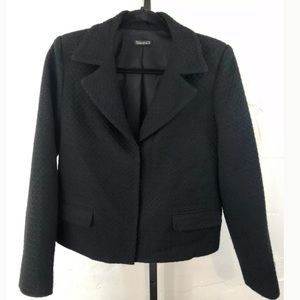 Tahari Textured Jacket Size S/M Black #E17